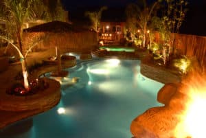 luxury pool features installed during a pool remodel