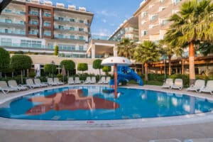 commercial pool at a hotel